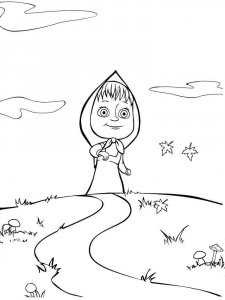Mascha and the Bear coloring page 46 - Free printable