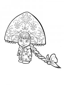 Mascha and the Bear coloring page 47 - Free printable