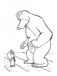 Mascha and the Bear coloring page 48 - Free printable