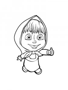 Mascha and the Bear coloring page 55 - Free printable