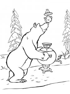 Mascha and the Bear coloring page 56 - Free printable