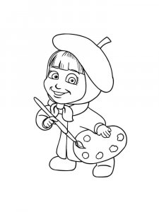 Mascha and the Bear coloring page 58 - Free printable