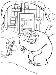 Mascha and the Bear coloring page 6 - Free printable
