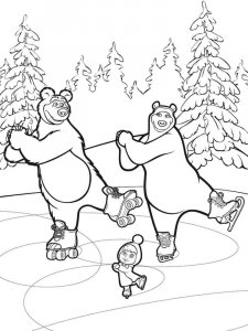 Mascha and the Bear coloring page 62 - Free printable