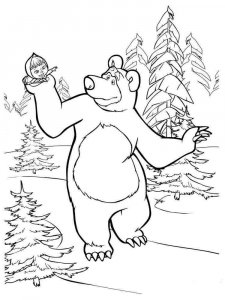 Mascha and the Bear coloring page 7 - Free printable