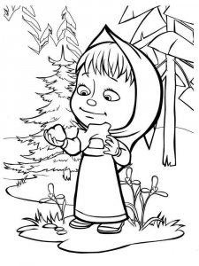 Mascha and the Bear coloring page 8 - Free printable