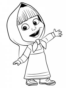 Mascha and the Bear coloring page 72 - Free printable