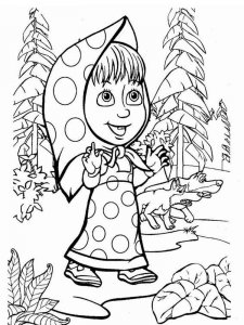 Mascha and the Bear coloring page 73 - Free printable