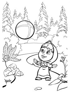 Mascha and the Bear coloring page 75 - Free printable