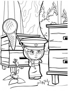 Mascha and the Bear coloring page 77 - Free printable