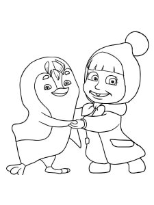 Mascha and the Bear coloring page 78 - Free printable