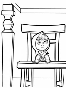 Mascha and the Bear coloring page 80 - Free printable