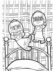 Mascha and the Bear coloring page 64 - Free printable