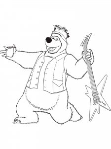Mascha and the Bear coloring page 83 - Free printable