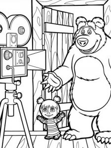 Mascha and the Bear coloring page 86 - Free printable