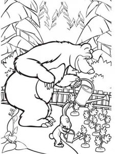 Mascha and the Bear coloring page 88 - Free printable