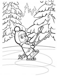 Mascha and the Bear coloring page 89 - Free printable