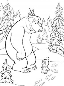 Mascha and the Bear coloring page 90 - Free printable