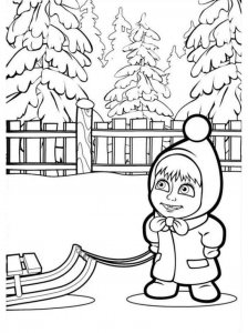 Mascha and the Bear coloring page 91 - Free printable