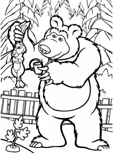 Mascha and the Bear coloring page 92 - Free printable