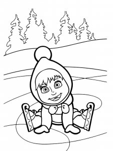 Mascha and the Bear coloring page 94 - Free printable