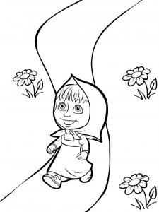 Mascha and the Bear coloring page 95 - Free printable