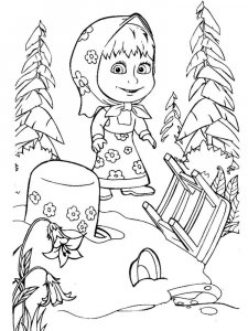 Mascha and the Bear coloring page 96 - Free printable