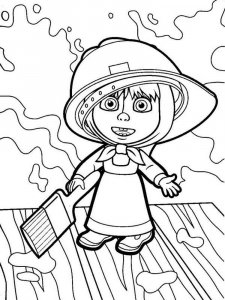 Mascha and the Bear coloring page 98 - Free printable
