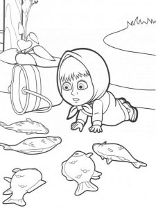 Mascha and the Bear coloring page 100 - Free printable