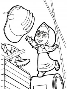 Mascha and the Bear coloring page 66 - Free printable