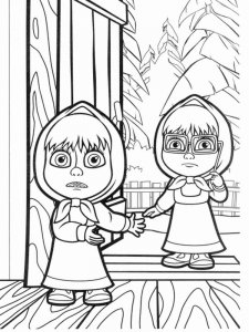 Mascha and the Bear coloring page 103 - Free printable