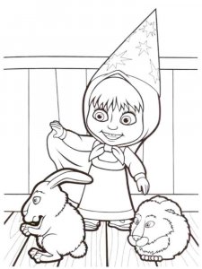 Mascha and the Bear coloring page 69 - Free printable