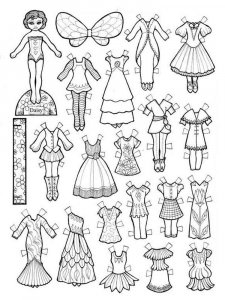 Paper Dolls coloring page 19 - Free printable