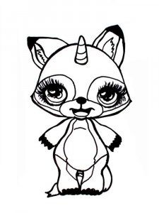 Coloring page cute little fox