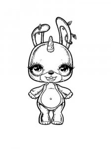 Coloring page Bunny pupsy unicorn