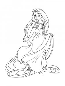 Rapunzel coloring page 46 - Free printable