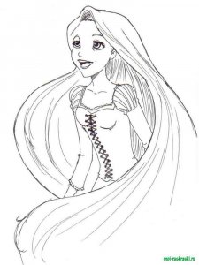 Rapunzel coloring page 5 - Free printable