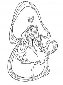 Rapunzel coloring page 55 - Free printable