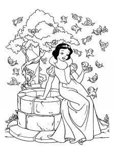 Snow White coloring page 50 - Free printable