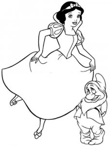 Snow White coloring page 1 - Free printable