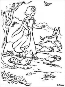 Snow White coloring page 14 - Free printable