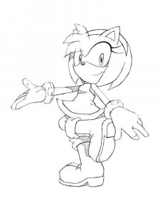 Amy Rose coloring page 10 - Free printable