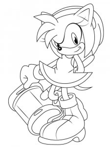 Amy Rose coloring page 13 - Free printable