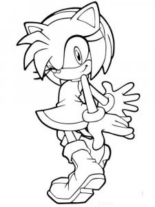 Amy Rose coloring page 14 - Free printable