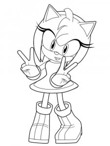 Amy Rose coloring page 4 - Free printable