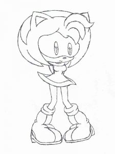 Amy Rose coloring page 5 - Free printable