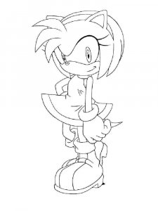 Amy Rose coloring page 6 - Free printable