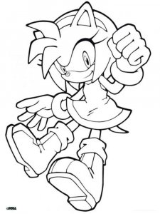 Amy Rose coloring page 8 - Free printable