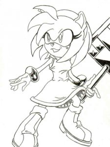 Amy Rose coloring page 9 - Free printable