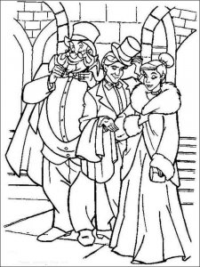 Coloring pages Anastasia, Dmitri and Vladimir